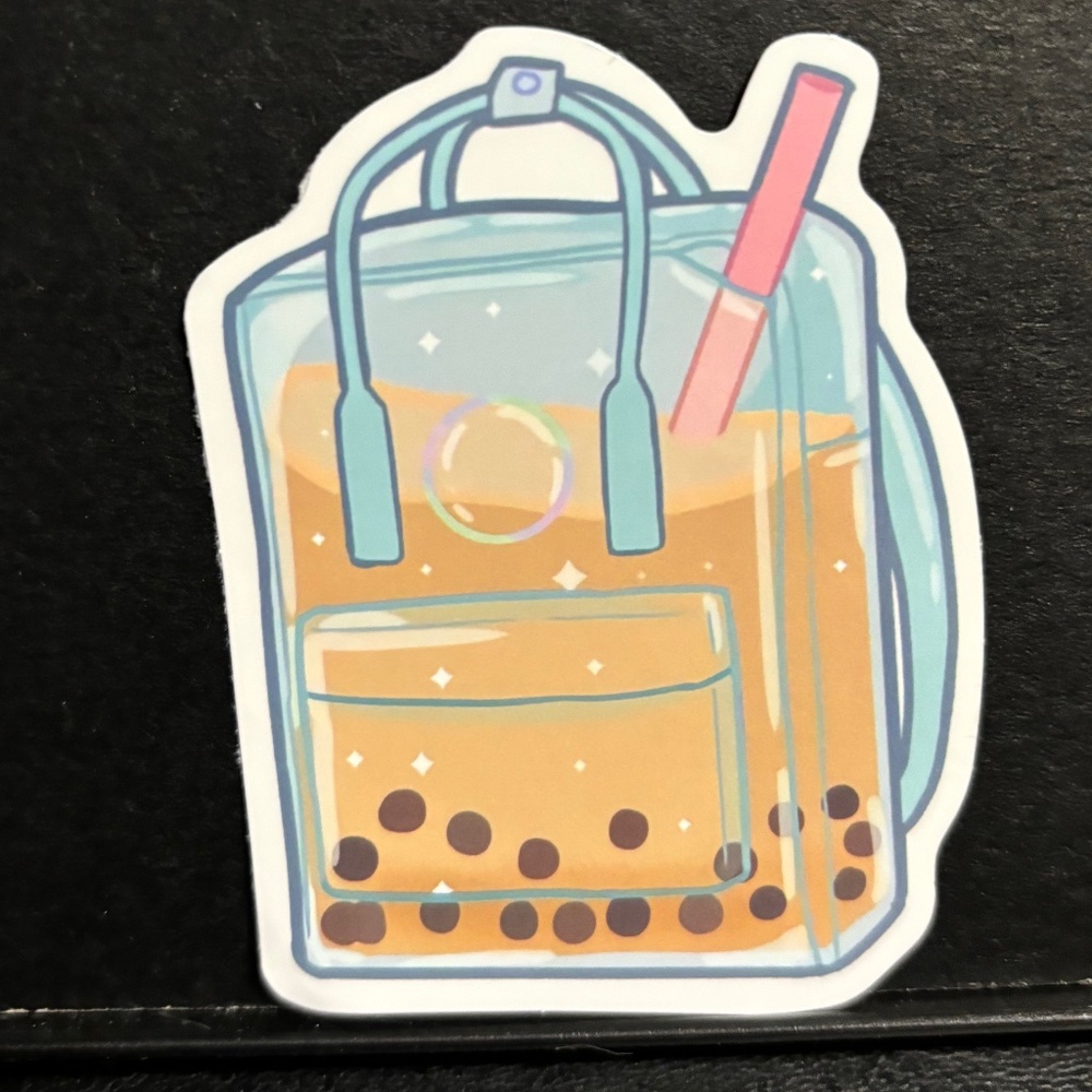 BUBBLE TEA BACKPACK DRINK STICKER